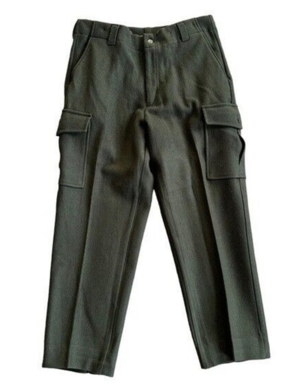 Vintage 1998 Woolrich Men's 40 x 32 Cargo Field Pants Wool Army Green Loden 90's